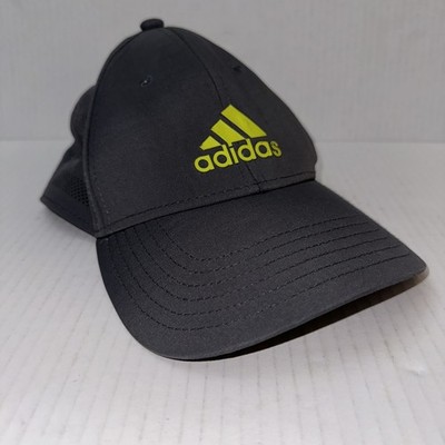 Adidas Hat Snapback Cap Kids Youth Gray Neon Green Performance Tennis