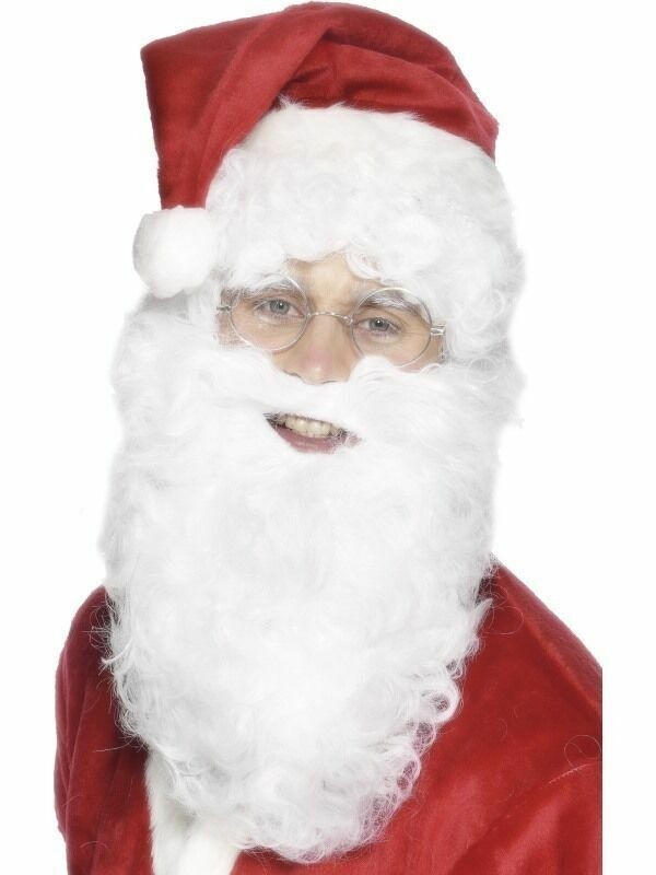 Long White Beard 28cm Father Christmas Santa Smiffys Fancy Dress Accessory