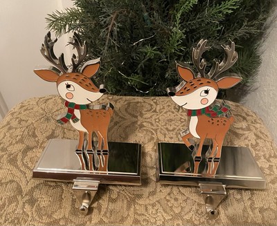 2PCS  Christmas Reindeer Stocking Holders