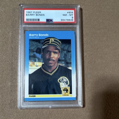 Fleer 1987 Barry Bonds Rookie #604 PSA Graded Pittsburgh Pirates MLB Baseball