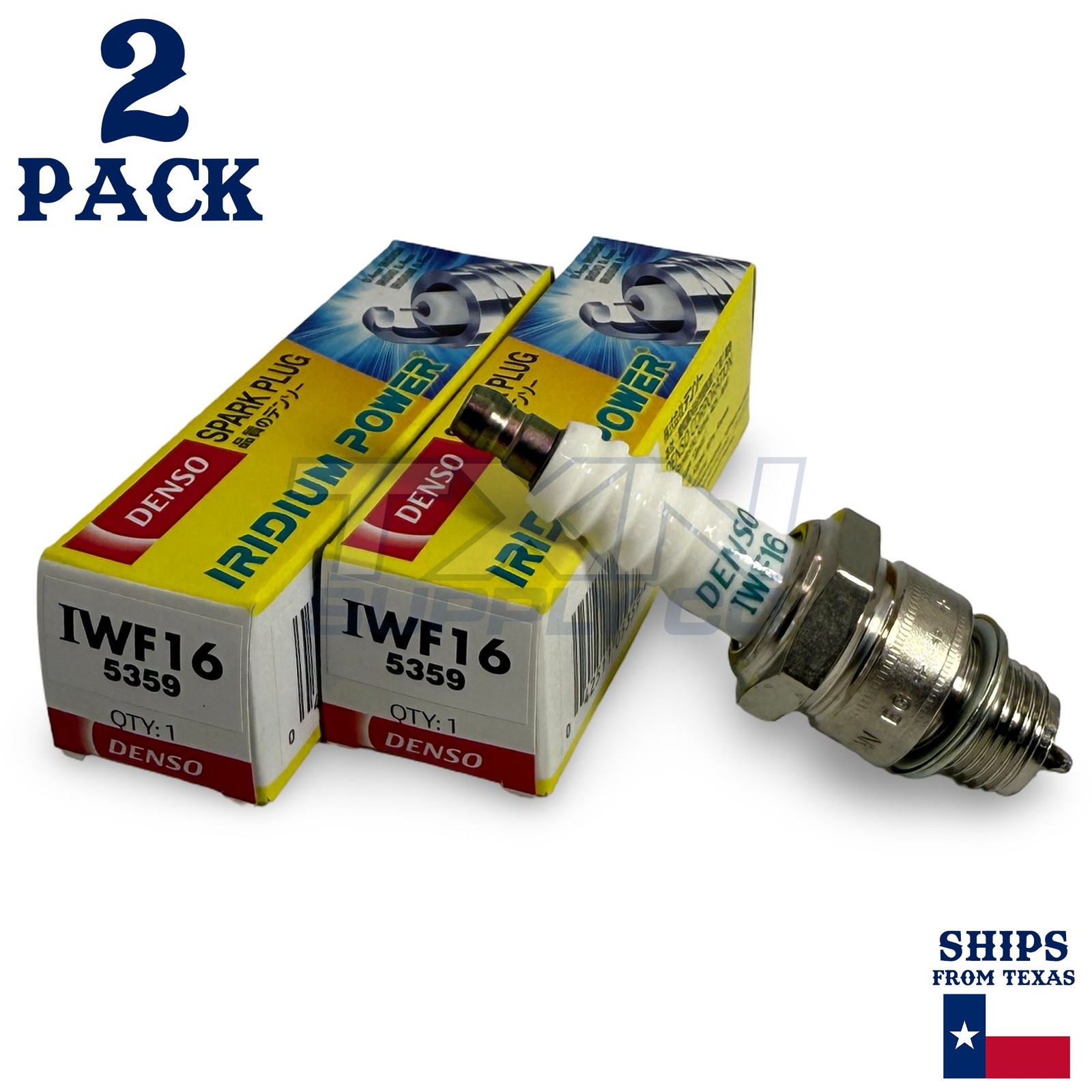 2 Pack Denso 5359 Iridium Power Spark Plugs IWF16