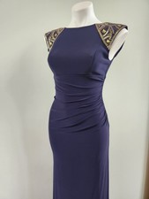 Xscape Women's Navy Blue Flatering Fit Evening Dress Size 2