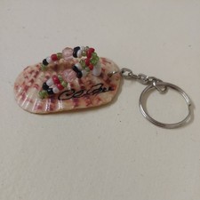 Seashell flip flop Keychain