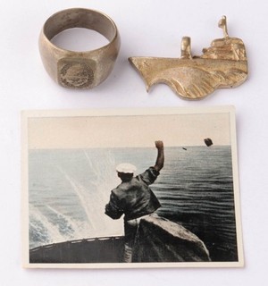 Navy Military Sailor's ring Battleship Signet Marine Nautical force Army Card