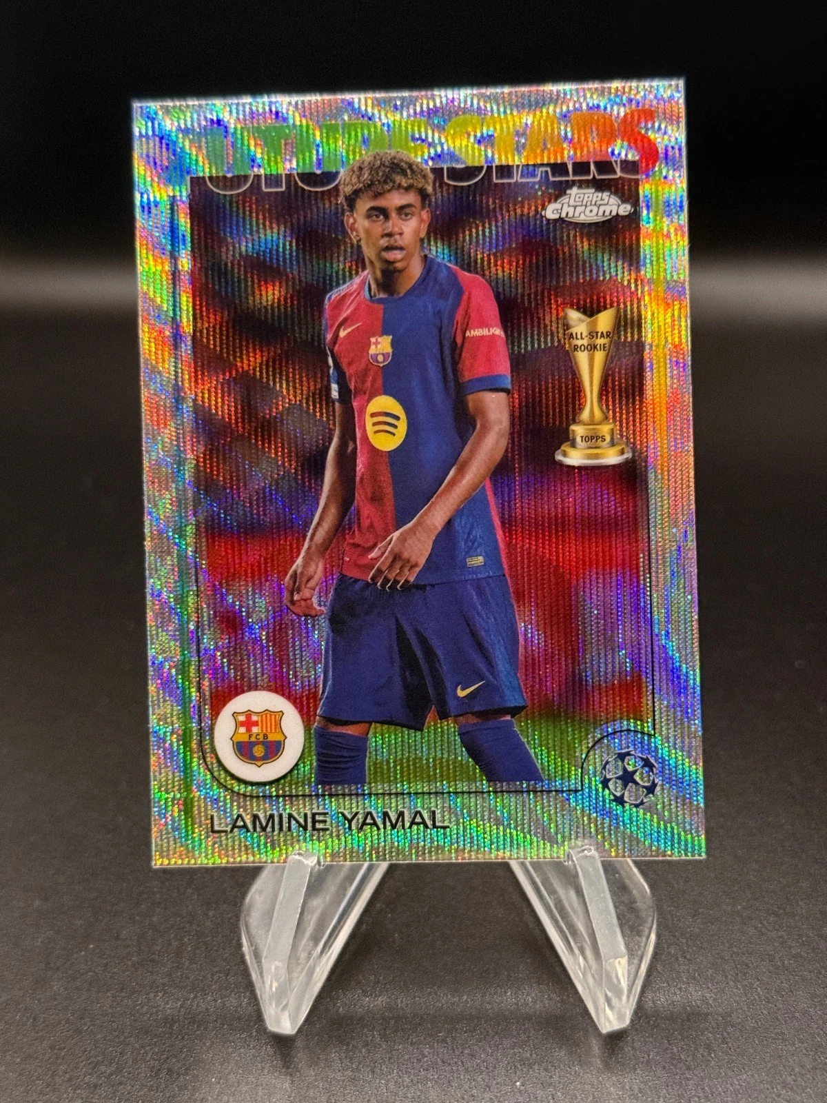 2024-25 Topps Chrome UEFA Future Stars Wave Refractor Lamine Yamal #27