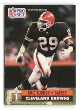 1991 Pro Set #731 Eric Turner Rookie Cleveland Browns RC