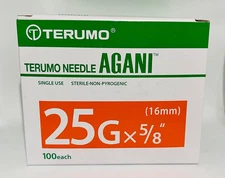 25G X 5/8 Inch (16Mm) 100 Each/Box Again Needles