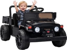 Ride on Truck 12V Kids' Electric Car Toy Remote Control with Truck Bed Storage