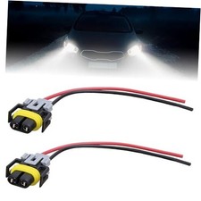 2 PCS H11 H9 H8 880 881 Female Adapter Wiring Harness Sockets Wire, Fog Light