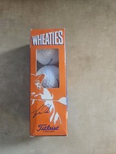 Wheaties Cereal Promo Tiger Woods Titleist DT Golf Balls Signature 3 Pack, NEW