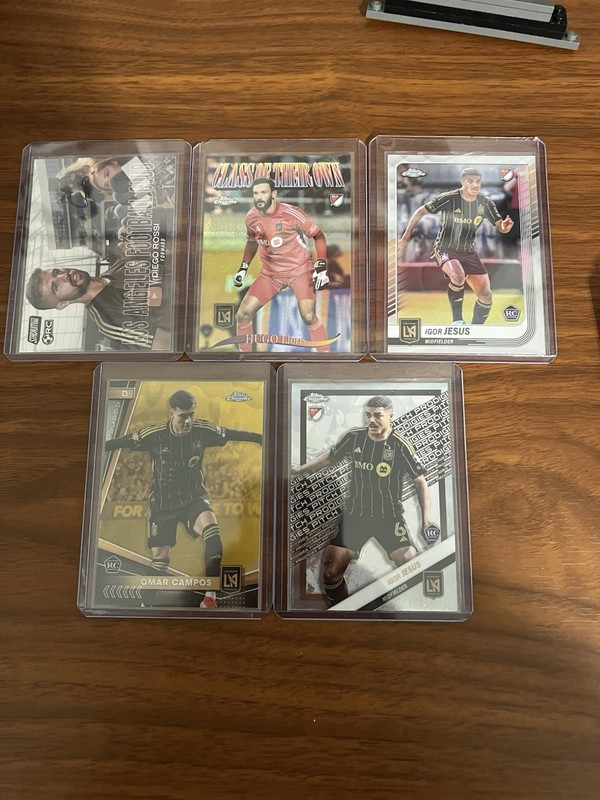 Topps 2024 Topps Chrome MLS LAFC Soccer Card Lot 5 Rossi Lloris Rookie