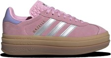 Adidas Gazelle Bold J Big Kid Size 5.5Y Sneaker Pink Metallic Silver, JH5539