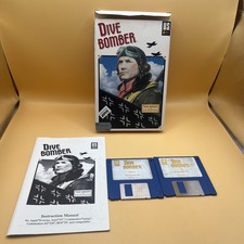 Vintage Dive Bomber IBM PC Game 3.5" Disk US Gold 1988 w/ Big Box + Manual image