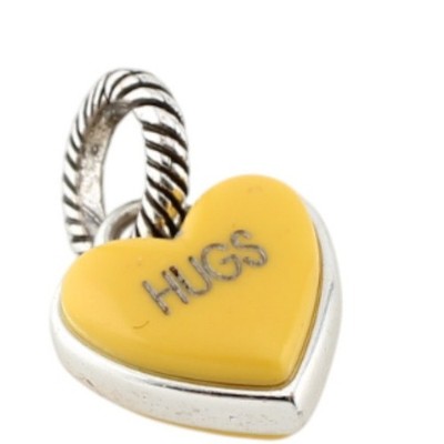 Brighton Candy Hearts Hugs Yellow Heart Conversation Charm