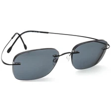 Silhouette Eyeglasses 7395 50 6074 Polished Black Rimless Austria 50[]19 140