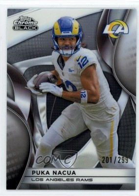 2025 Topps Chrome Black Refractor 201/299 Puka Nacua #60 1j5e