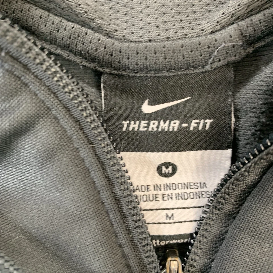 Jaqueta com capuz Nike Elite feminina cinza ajuste térmico zíper completo tamanho bolsos médios - Imagem 2 de 4