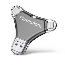 Plumunom 64GB Flash Drive for lphone Memory Stick, Photo Storage 64GB, Black