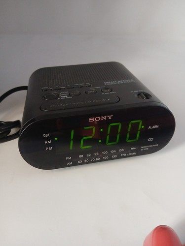 Sony Dream Machine Clock Radio - Black (ICFC218) - Tested Retro Works Well - Picture 10 of 10