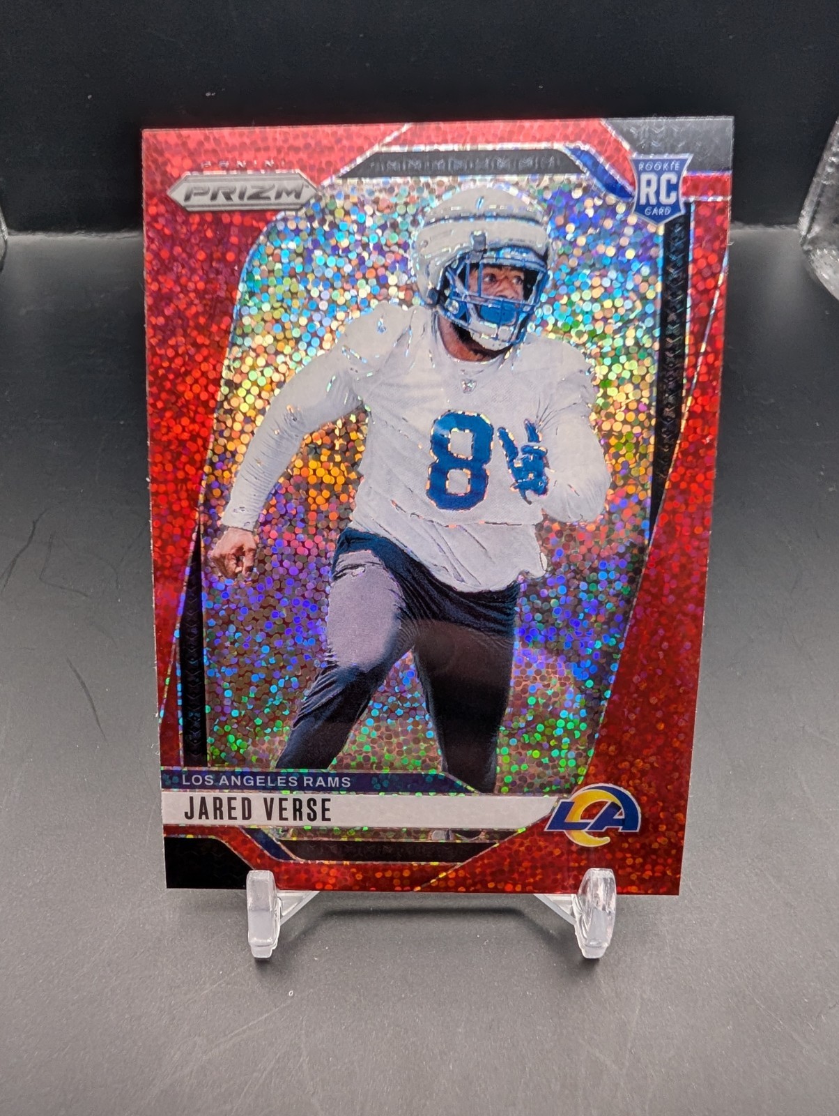 2024 Panini Prizm - Rookies Jared Verse #341 Red Sparkle Prizm (RC) Rams