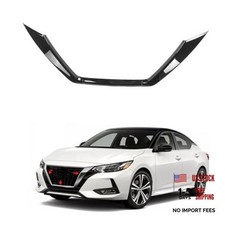 Front Grill Frame Cover Trim 3PCS For Nissan Altima 2019 2020 2021 Gloss Black