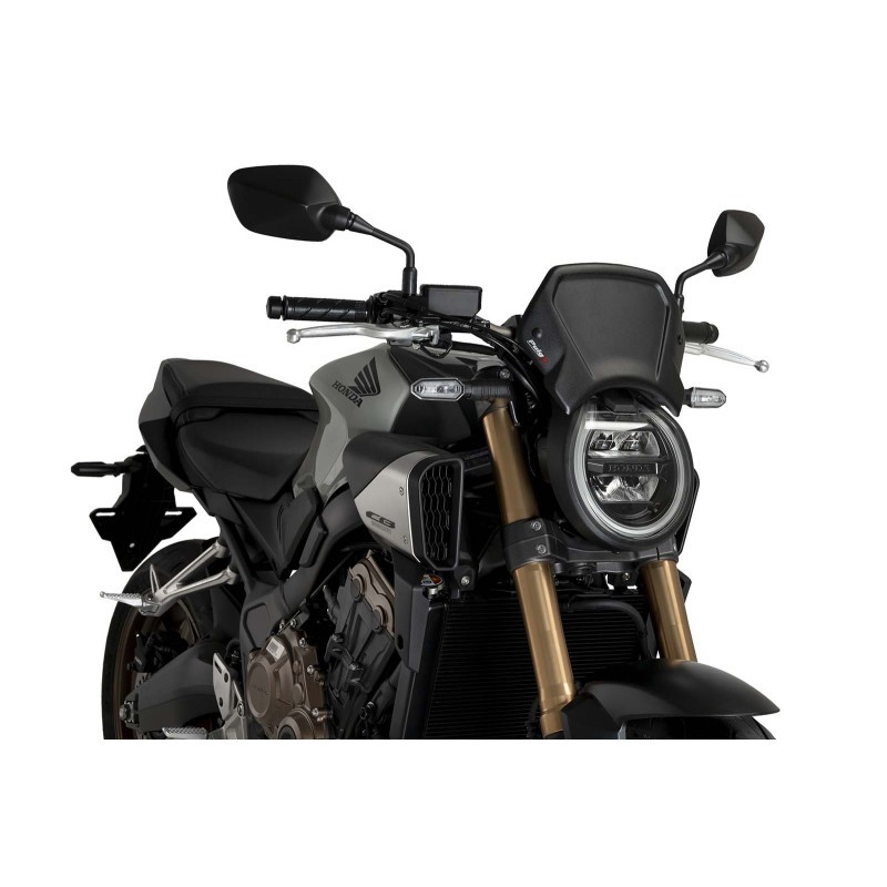 PUIG CARENATURA FRONTALE IN ALLUMINIO HONDA CB650R NEO SPORTS CAFE 24-25 NERO