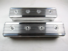 1987-up Sbc Vortec Center Bolt Valve Cover Fabricated Alum Polished E41313p