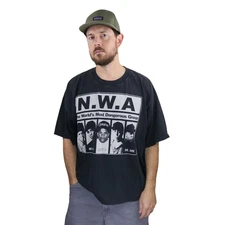 Vintage NWA Rap Tee Ruthless Records T Shirt Mens 2XL Eazy E Dr Dre Ice Cube 90s