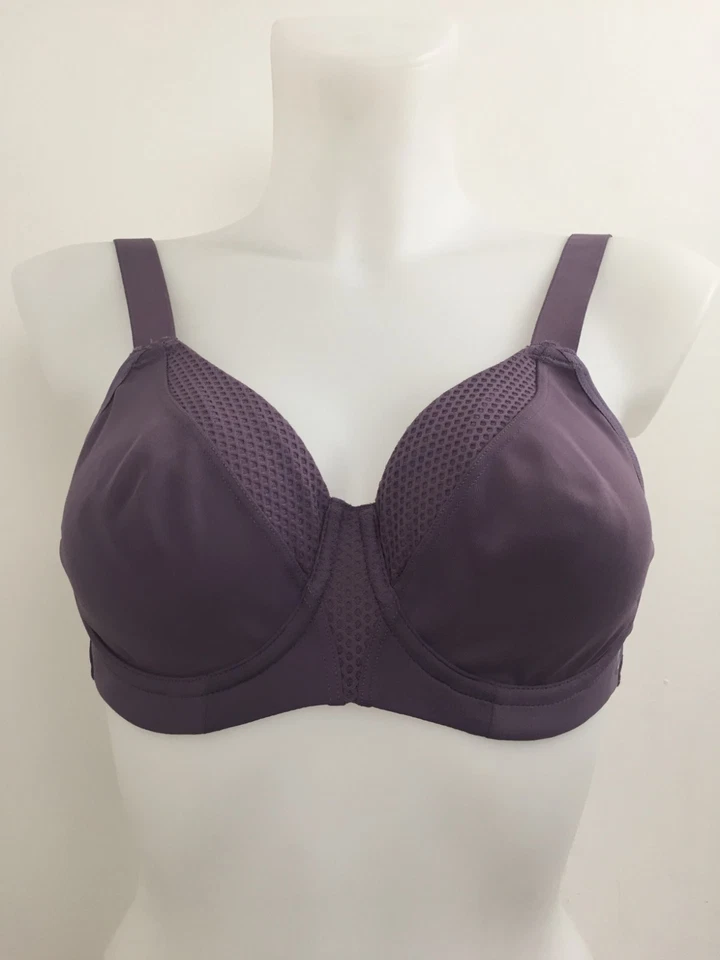 Goodmove Women's Ultimate Sports Bra x4 Pack Purple & Grey Underwired New F1 - Image 3 of 4