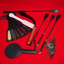 Spanking PU Leather Punishment Whip Paddle Slave Couples Riding Equestrian BDSM