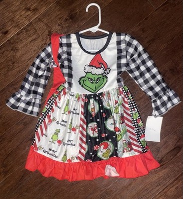 NWT KidsBDazzeled Little Girls The Grinch Twirly Dress 18-24 Mo Reg $27.99 