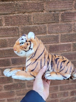 PMS Softtiger Raubkatze weiches Plüschtier Stofftier orange mit weißem Bauch