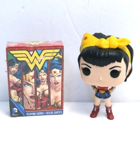 Funko Pop Wonder Woman Bombshells #167 ! & Playing Cards DC Comics READ