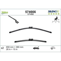Wischblatt Valeo 574666 Silencio Flat Blade Set FüR Ford Mercedes Benz Vorne