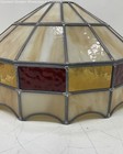 Vintage Tiffany-Style Chandelier Hanging Stained Glass Lamp Shade — photo 4