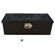 30 Inch Aluminum Trailer Tongue Tool Box Black for Pickup Truck ATV RV Underbody