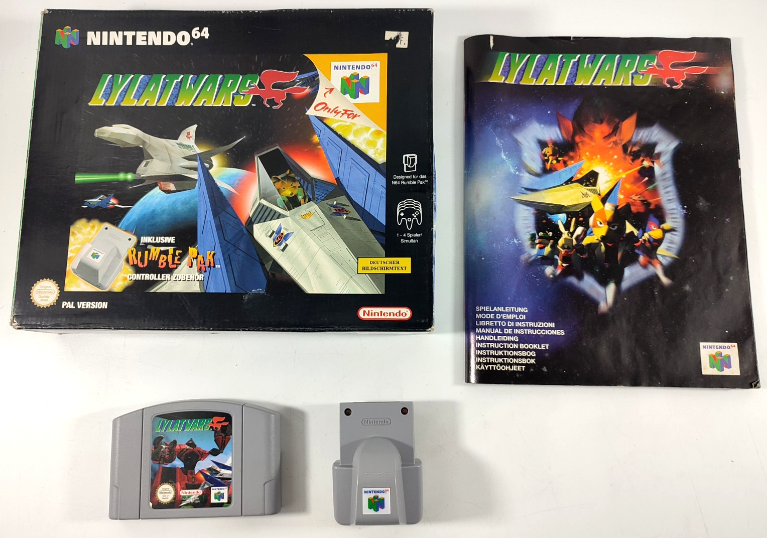Nintendo 64 N64 Big Box Lylat Wars Star Fox  avec Rumble Pak  Envoi rapide suivi