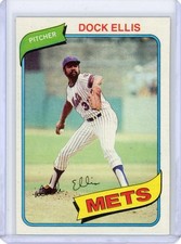 1980 TOPPS DOCK ELLIS #117 NM-MT SET BREAK NEW YORK METS