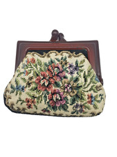 Vintage Floral Embroidered Tapestry Coin Purse Change Purse Bag Hong Kong