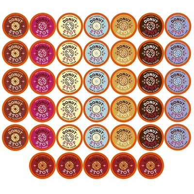 Donut Stop Flavored Coffee Pods, 40 Count (Pack of 1), Assorted Variety Pack