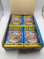 Topps 1991 Desert Storm Trading Cards and Stickers 36 New Sealed Packs in Box