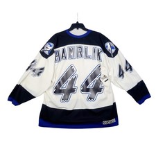 Vintage Tampa Bay Lightning Roman Hamrlík CCM Size XL Authentic Hockey Jersey