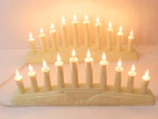 2 VTG Mini 10 Light Candelabra Christmas Candolier Lot Electric Plastic D4779