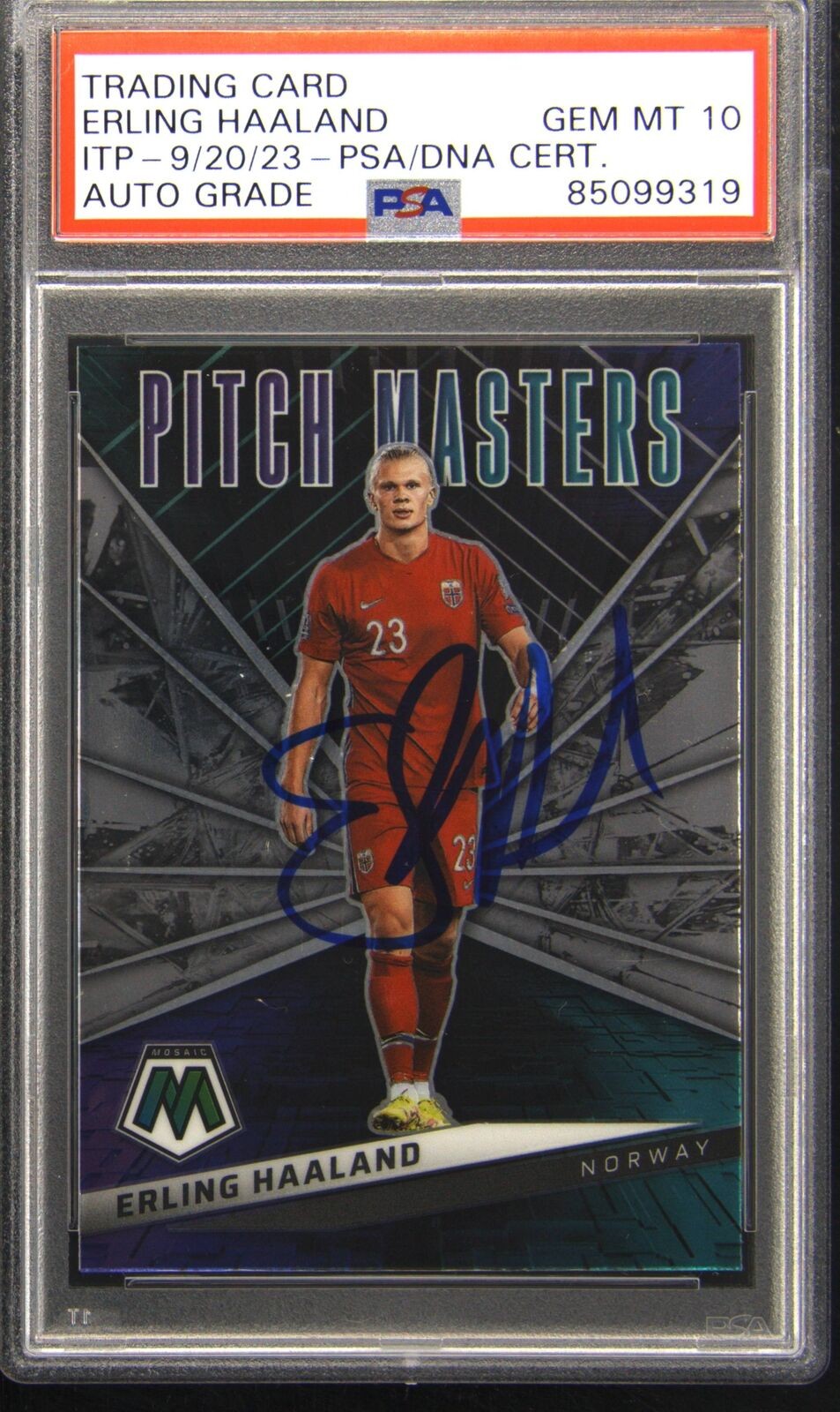 ERLING HAALAND SIGNED AUTOGRAPHED TRADING CARD PSA DNA AUTO 10