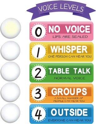 5 Pack Classroom Voice Level Lights Noise Monitor Chart Teacher Supplies 0-4