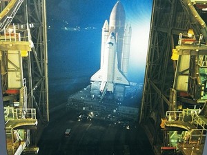 1988 NASA KSC Space Shuttle Discovery STS-26 VAB Presentation Transparency