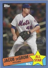 2020 Topps JACOB deGROM New York Mets Blue 1985 All Star 35th Anniver # 85AS-17