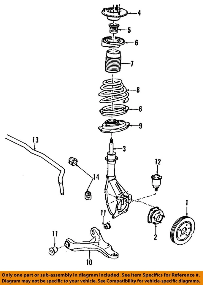 Used Front Suspension Stabilizer Bar fits: 1997 Chevrolet Lumina car Front 30mm Foto 3 de 4
