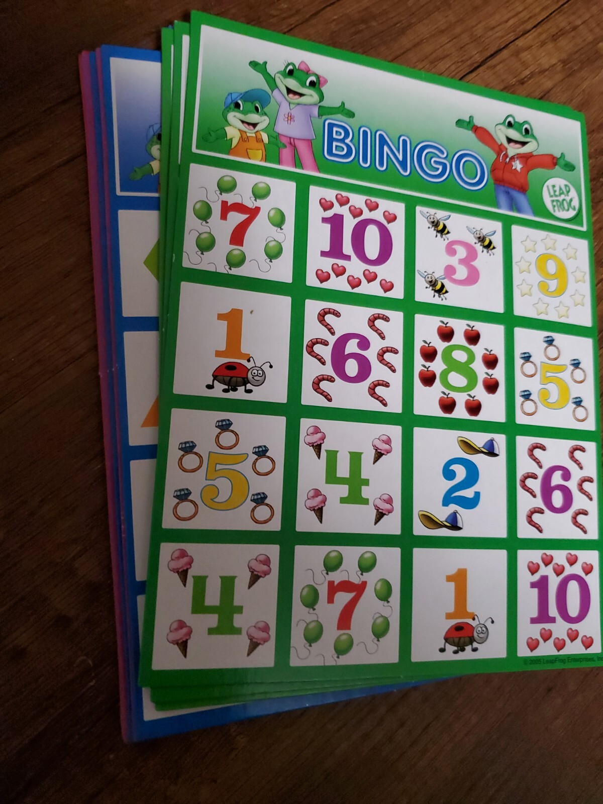 12 Leapfrog Bingo Kids Game Shapes Color Letter Sound s replacement