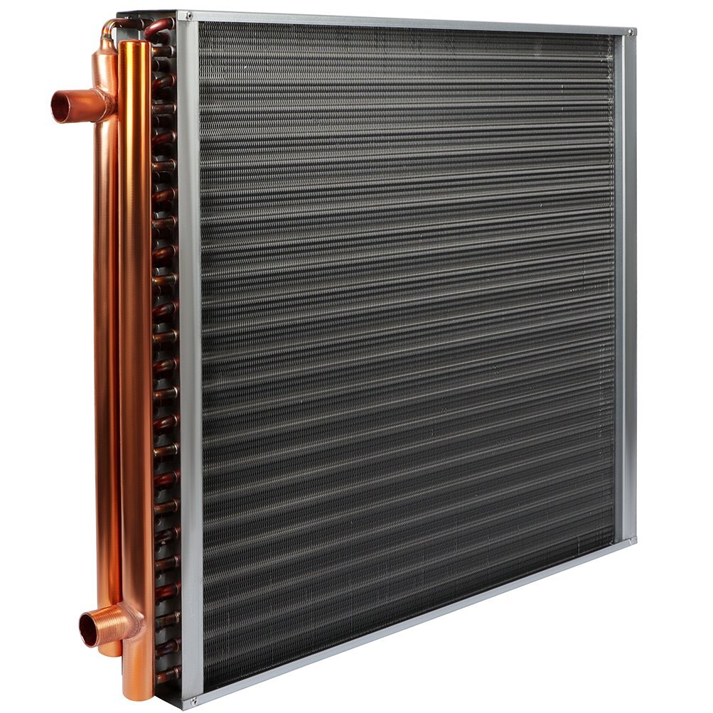 Grey Heat Exchanger 24x24 Water to Air For Cooling Heating Outdoor Wood